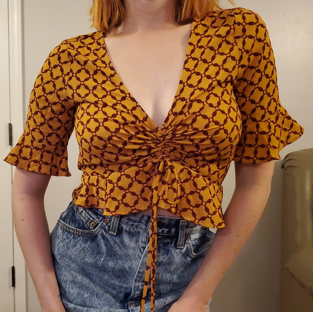 Forever 21 yellow crop